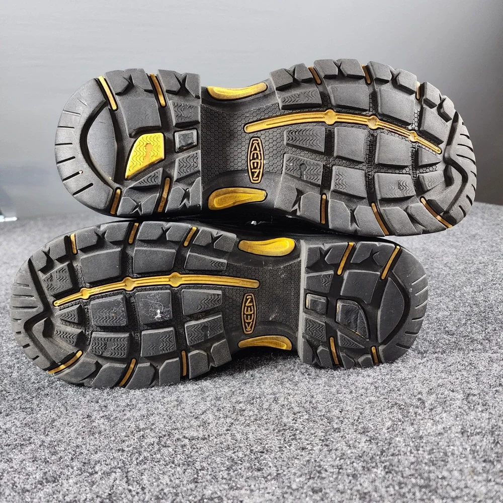 Keen Logandale Utility Work Boots Steel Toe Mens 8.5D Black Gray Waterproof
